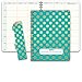 HARDCOVER Combination Plan and Record Book: One efficient 8-1/2" x 11" Book for Lesson Plans and Grades Combines W101 and R1010 (PR7-10) (+) Bonus Clip-in Bookmark (Gold Dots Turquoise)
