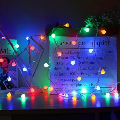 Image of WANNA PARTY Lights for Decoration Milky Bubble Ball LED Decorative Garland for Diwali Decoration for Home and Party Bedroom Indoor Outdoor Wedding Table Festive Decor