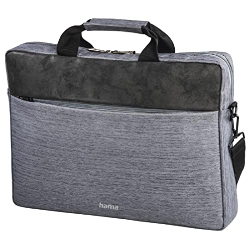 Hama Laptop Tasche bis 14.1 Zoll (Notebook Tasche für Laptop, Tablet, MacBook, Chromebook bis 14,1 Zoll, Umhängetasche als Arbeitstasche oder Schultasche für Herren und Damen) grau