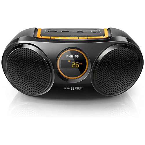 Portable Boombox PHILIPS AT10/ 00 Color Black, Bluetooth, USB, SD
