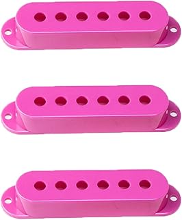 3PCS Pro Plastic 50/50/50mm Stratocaster Guitar Single Coil Pickup Covers Set for Import Strat Squier (Purple)