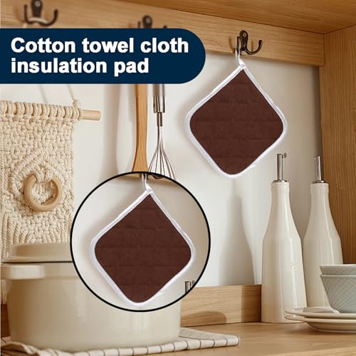4 PCS Pot Holder, Pot Holders Heat Resistant Cotton Oven Cloth Hot Pads Potholders for Kitchen, Camping, BBQ & Microwave (Red) - Cosy Home Interiors 4 PCS Pot Holder, Pot Holders Heat Resistant Cotton Oven Cloth Hot Pads Potholders for Kitchen, Camping, BBQ & Microwave (Red) - Image 5