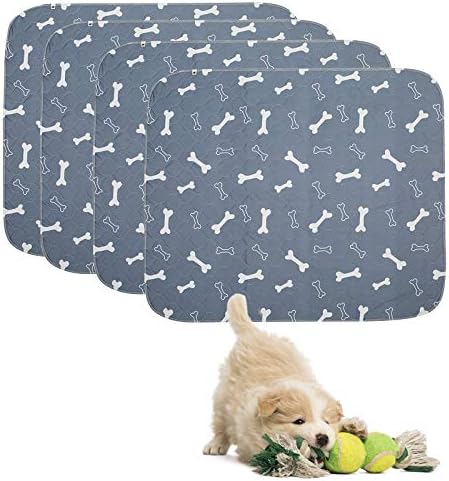 Geyecete Reusable Puppy Training Pads Washable Dog Pee Pads (2pack)of Premium Pee Pads for Dogs,Waterproof Whelping Pad,Puppy Travel Pet-Blue-S-Square