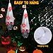 Halloween Decorations Outdoor 2 Packs Hanging Skull Decor Indoor Scaring Skull with Light up Eyes Spider Web Haunted House Hanging Skeleton Ghost for Yard Tree Decors Halloween Party Decor
