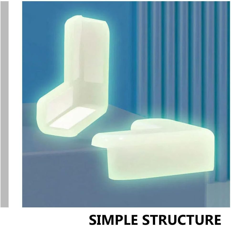 Toddmomy Luminous Corner Protectors Baby Safety Transparent Table Edge Guards Night Glow Childproof Anti-Collision Furniture Corner Guards for Kids 12 Pack 1.57X1.57X0.59In