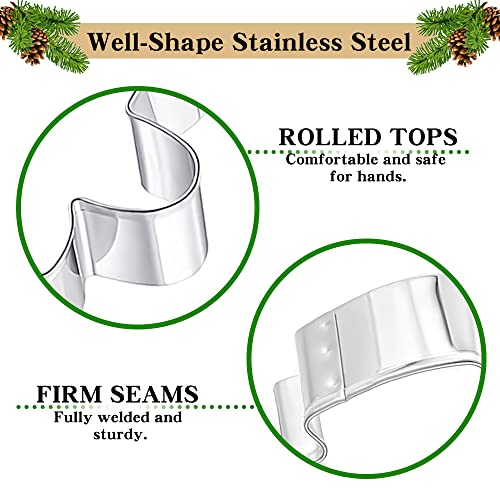 Cookie Cutters Christmas Shapes, 14Pcs Christmas Cookie Cutters For Baking, Making Muffins,Biscuits, Sandwiches - Snowflake, Christmas Tree, Reindeer, Gingerbread Boy, Snowman, Angel, Bell, Gloves Etc #TOP3