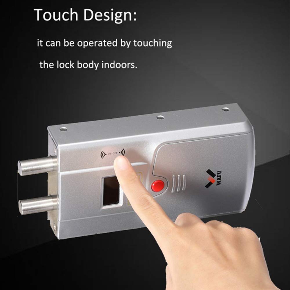 HF-01 Controlador electrónico de bloqueo inteligente Bluetooth Habilitado para huellas dactilares y pantalla táctil Cerrojo sin llave con alarma incorporada