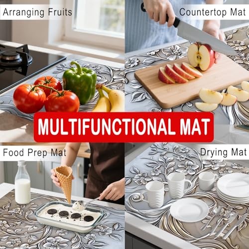 Image of Nuxovilar Silver Tree Stove Cover Diatom Mud 20.47x28.34 In