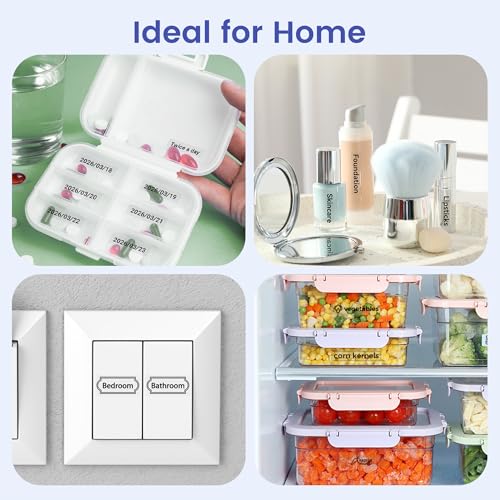 3x Kompatibel mit Dymo LetraTag Transparent Etikettenband 12mm x 4m, Kompatibel mit Dymo LetraTag Clear Plastic Etikettenband, 12267 16951 Durchsichtig Band für LT-100H LT-100T LT-110T 200B XR XM