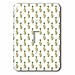 3dRose lsp_283390_1 Chic Tropical Faux Gold Pineapples On A White Background Pattern Toggle Switch