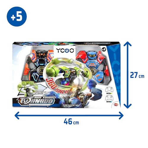 Robots de combate con luces y efectos de sonido de puñetazos Robo Kombat Tornado 2