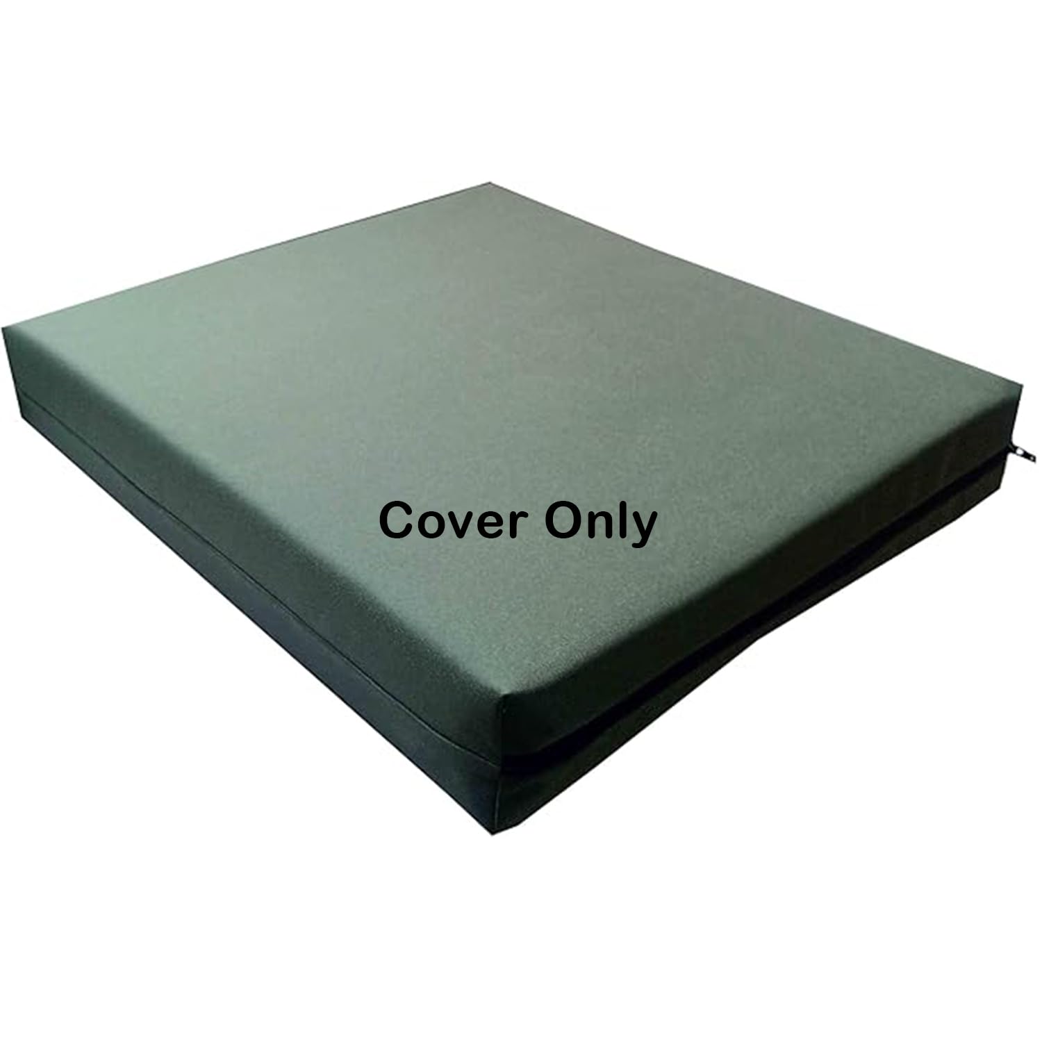 Brillars Garden Seat Cushion Replacement 5cm Thick COVER ONLY Outdoor Water-Resistant Patio Sofa Pad Covers with Zip Closure (Olive Green, 50 x 54cm / 20" x 21")