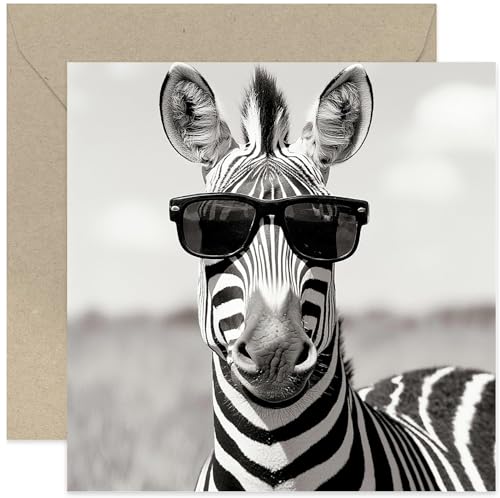 Cool Birthday Cards for Him - Funny Zebra Sunglasses Photo