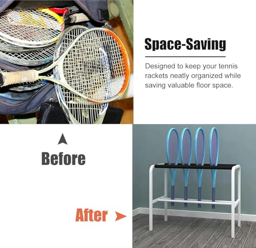 Support de rangement pour raquettes en fer durable équipé d'éponge protectrice - 4