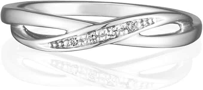 4°C ダイヤモンドリング 8号 K10ホワイトゴールド ヨンドシー 指輪 美品 ヨンドシー 4℃ K10ホワイトゴールドダイヤモンドリング