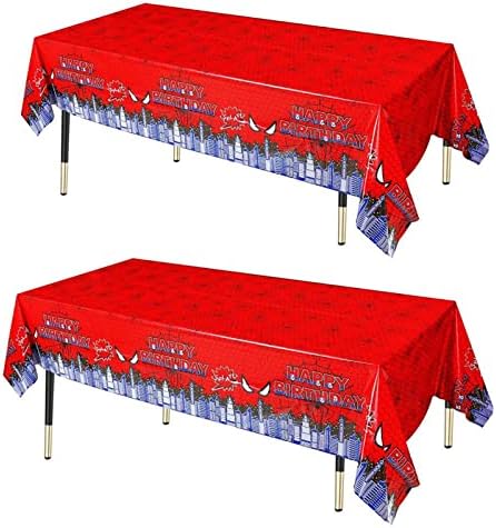 2Pcs Dark Purple Party Tablecloth Decorations for Birthday,Disposable Party Table Cloth Party Table Covers,Dining Tablecover for Indoor or Outdoor Kid Wedding Birthday Picnic Party Decorations