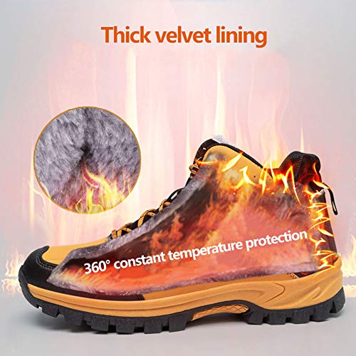 Plus Velvet Hiking Shoes, Wear-Resistant and Breathable Leather Cotton Shoes Snow Boots2