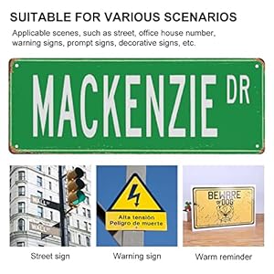 Vintage mackenzie mackenzie sign mackenzie lover mackenzie birthday gift child gift grandchild gift st ave dt metal tin streets sign plate drive way man cave outdorr wall decor sign gift 16×6  urban country home decor