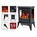 FLAME&SHADE Electric Fireplace Stove for Indoor use, 23 inch Portable Freestanding Space Heater with Remote