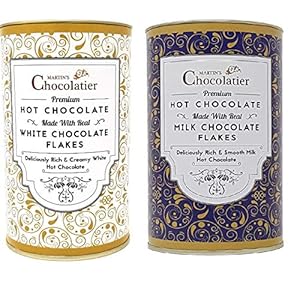 Martins Chocolatier Hot Chocolate Flakes | 2 Pack | Milk Chocolate & White Chocolate | Gemaakt met Crushed Belgian…