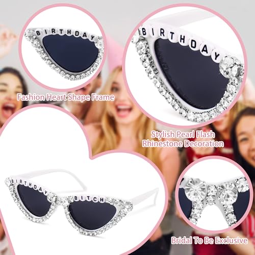 JUSTOTRY Birthday Accessories for Women - Birthday Sunglasses Decorations Gifts for Her All Age Party Favors3