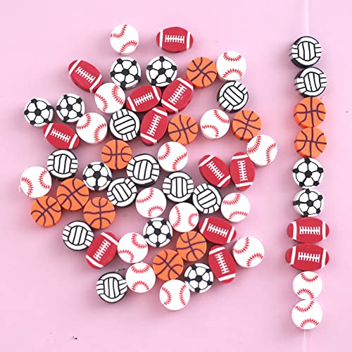 YIEUR Colourful Polymer Clay Beads 300 Pieces Styles Flat Beads Many Colours for Threading Jewellery Crafts Accessories for Bracelets Earrings