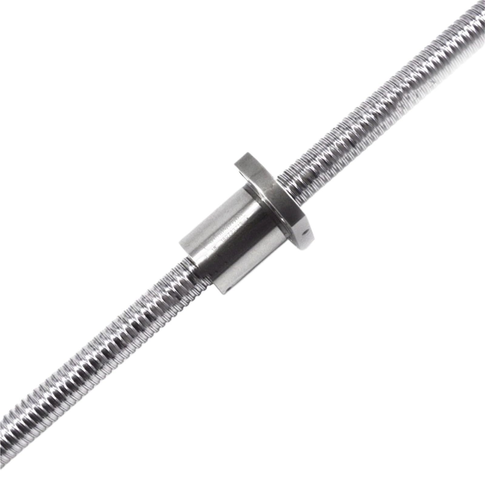 Zestaw śrub kulowych, SFK0802 Miniaturowa walcowana śruba kulowa C7 8mm Dia 2mm Lead LH Nakrętka kołnierzowa 100/200mm(200mm 7.87" long)