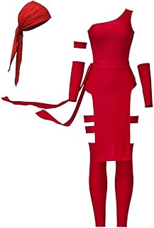 Elektra Cosplay Costume Sexy Red Battle Suit Killer Ninja Elektra Natchios Costume Halloween Outfit - Buy now