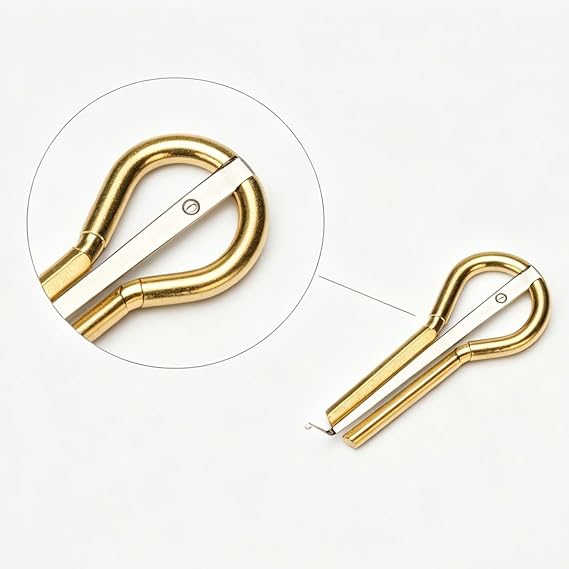 Jaw Harp with Wooden Leaf Holder Brass Mouth Harp for Beginners, Portable Jews Harp Instrument, Traditional Folk Music Instrument by Suttaya