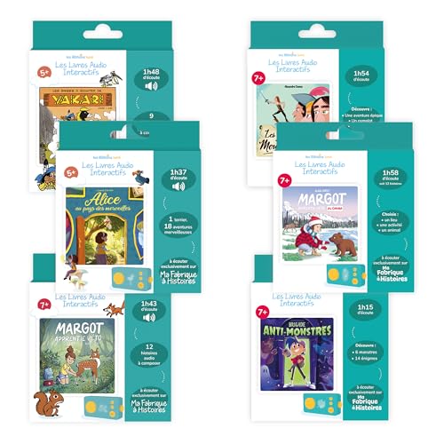 Pack 6 livres audio Lunii pour enfant de 5 à 7 ans à écouter sur la conteuse interactive