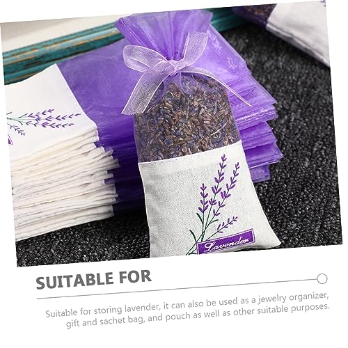 Bolsitas vacías de sachet lavanda con cordón 50 pcs miniatura 3