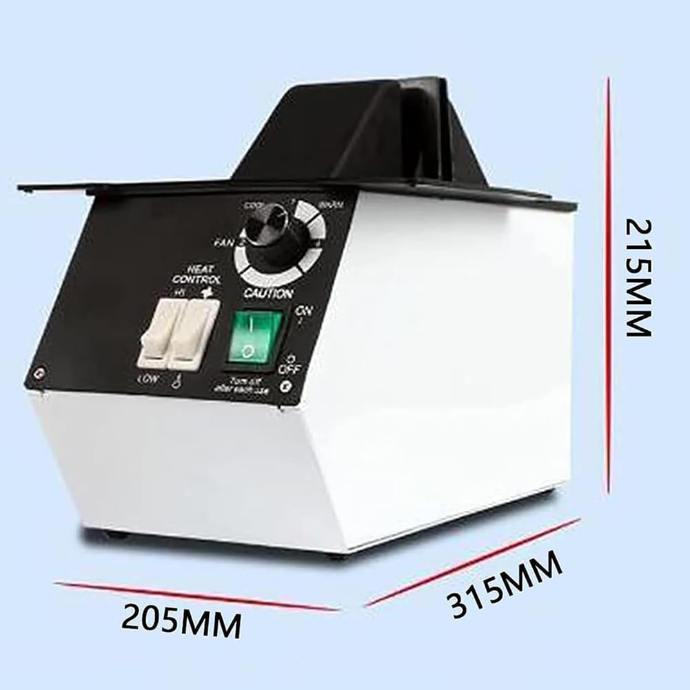 Riscaldatore per occhiali da vista, 1500 W, strumento di riscaldamento per occhiali ad aria calda, regolabile 80-130 °C per negozio ottico