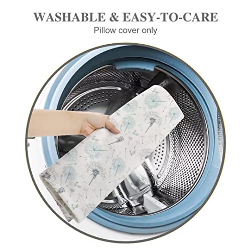 Dandelion Body Pillow Cover Dandelions Flower Elegant Spring Wildflower Farmhouse Decorative Soft Cushion Long Pillowcase With Zipper Floral Bedding Pillow Cases For Sofa Couch 20"X54",Teal Blue Gray #TOP6