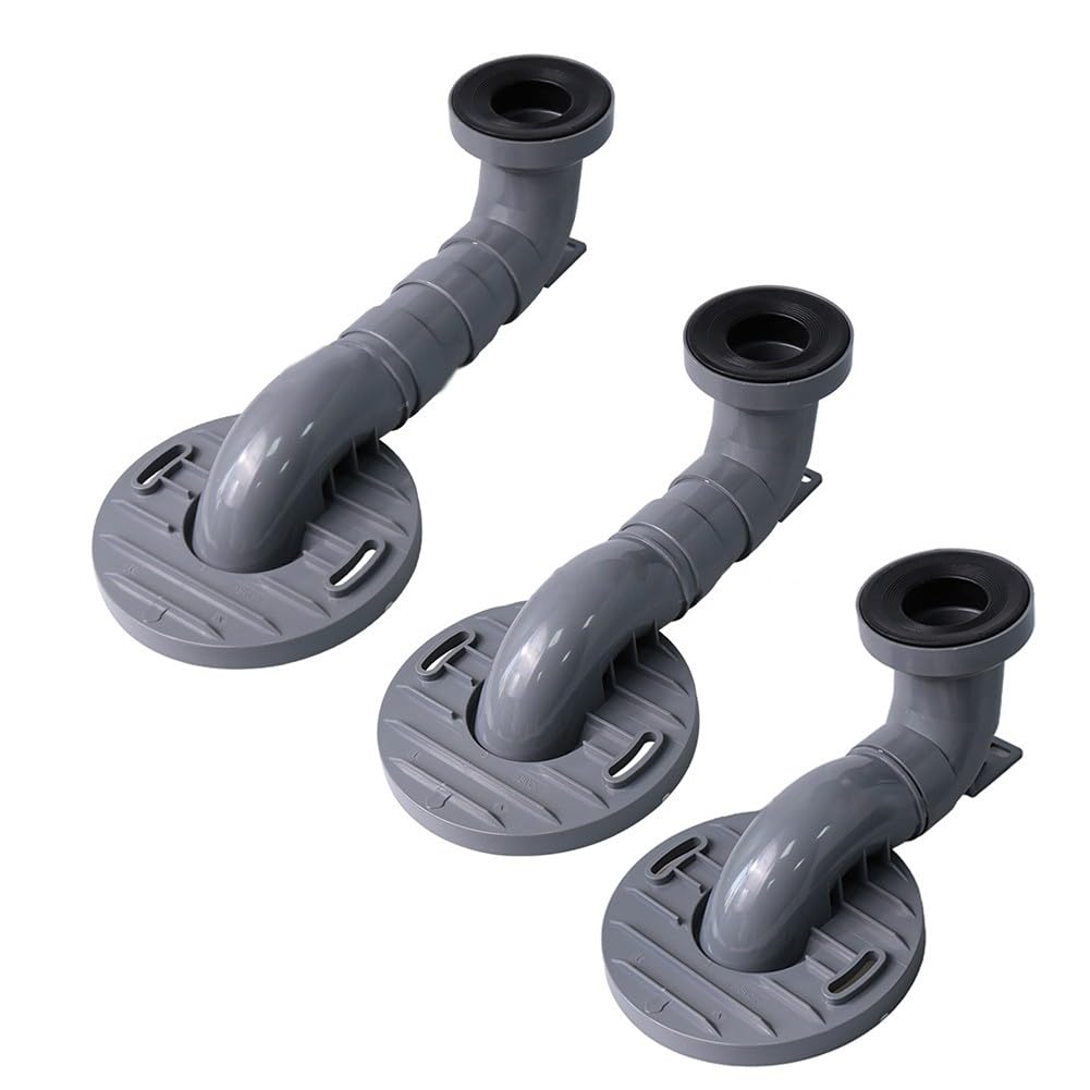 ReachMall Toiletten-Siphon-Schalthebel, PVC, verstellbar, geruchsdicht, auslaufsicher, für 110 mm Ablaufrohr für intelligente Toilette, Badezimmer, Abflusslösung