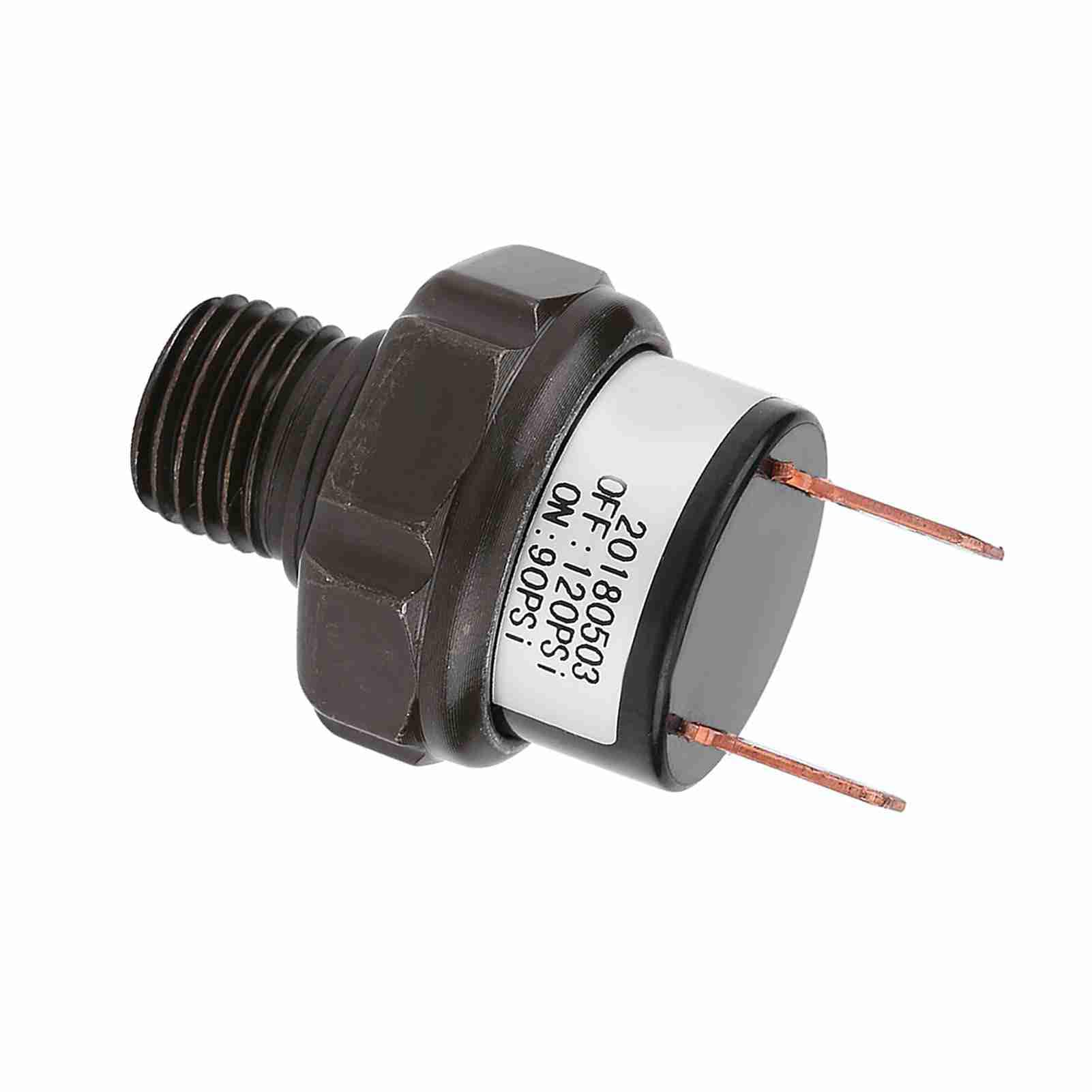 Uniwersalny Wyłącznik Ciśnieniowy Sprężarki Powietrza do Samochodu 12V Czarny 1/4 NPT END [Stabilny] [Akcesoria samochodowe] (90-120 psi)