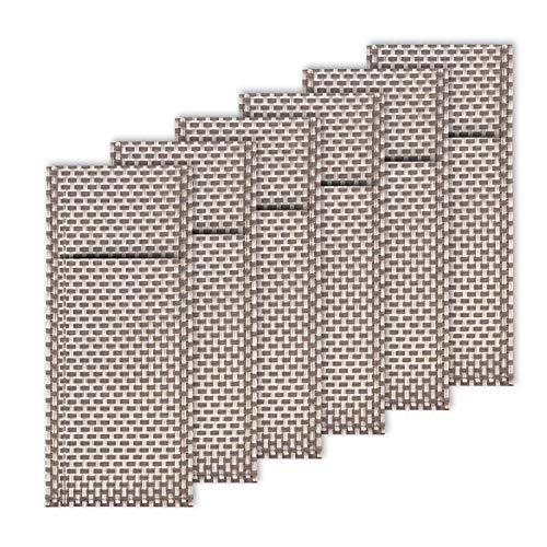 Westmark 6 Servilletas con bolsillo para cubiertos, 24 x 9 cm, Sintético, Saleen-Edition: Elegance, Gris/ plateado, 01210344250