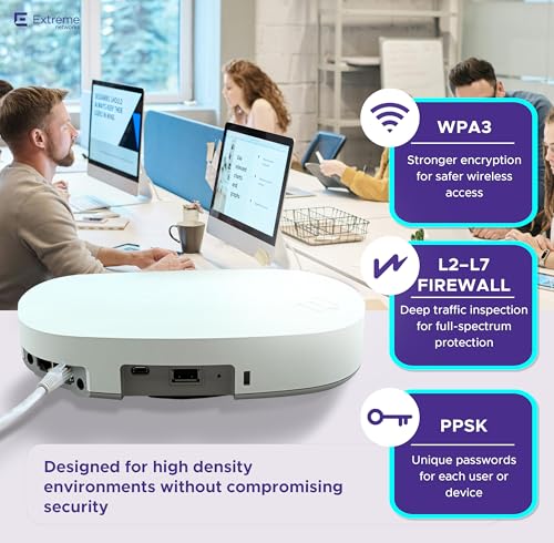 Image of AP4000-WW Tri-Radio Indoor Wi-Fi 6E Access Point - 2.4GHz /5GHz /6GH, Multi-OS Support, Cloud-Managed with ExtremeCloud IQ, High-Density Performance