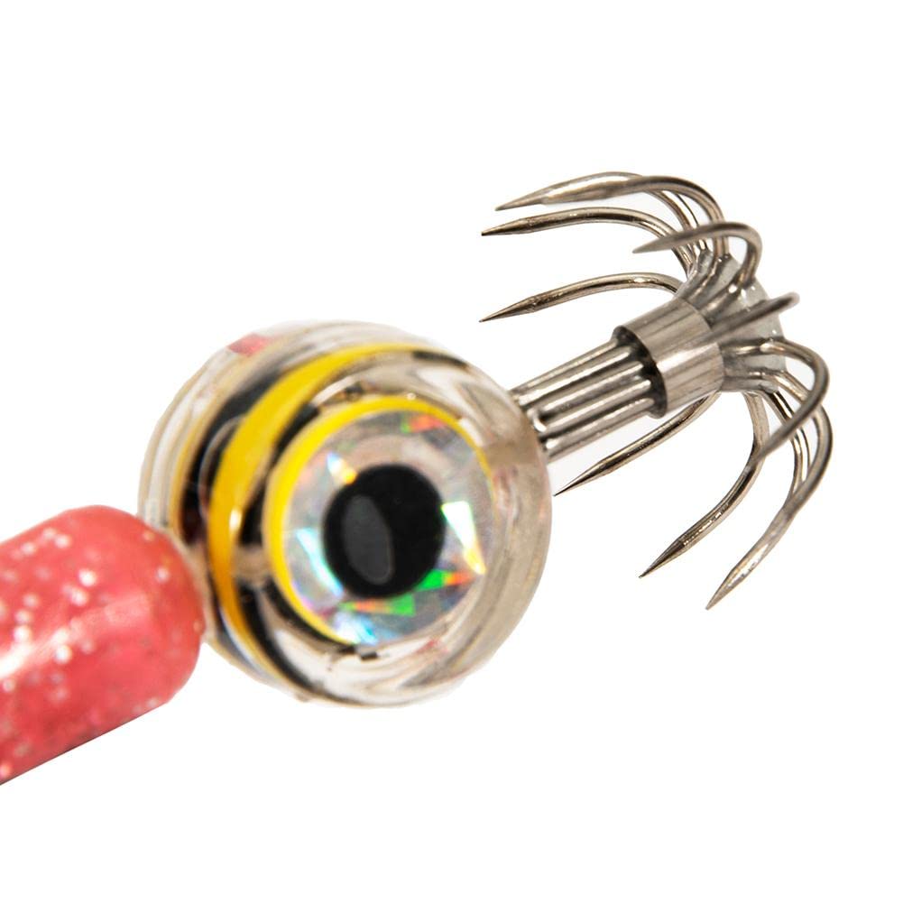 Lampada subacquea a LED for pesci con calamari e polpo da pesca (rosa)