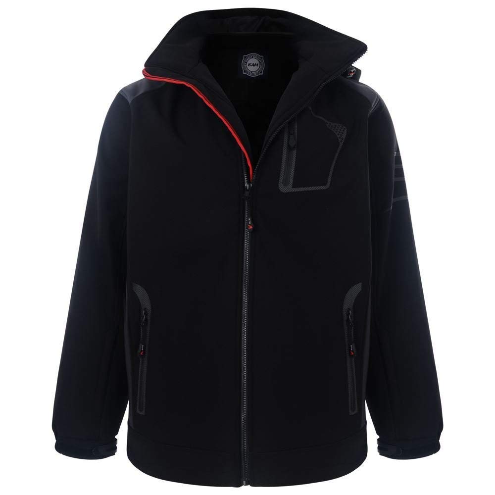 Kam Men's Black Jeanswear Soft Shell Performance Jacket-8Xl