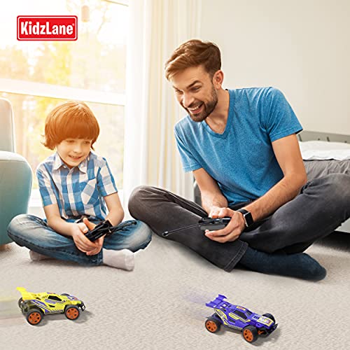Kidzlane Kids Remote Control Cars – 2 Race Cars Racing Together with All-Direction Drive, 35 ft Range - 2 Pack Remote Control Car Set for Kids - Remote Control car for Boys 4-7 & 8-12