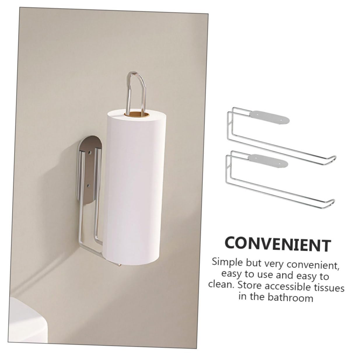 Didiseaon 2pezzi Porta Cucina in Acciaio Resistente Portarotolo Da Cucina Da Parete Porta Rotolo Carta Accessorio Per Carta in Rotolo Igienica Parete