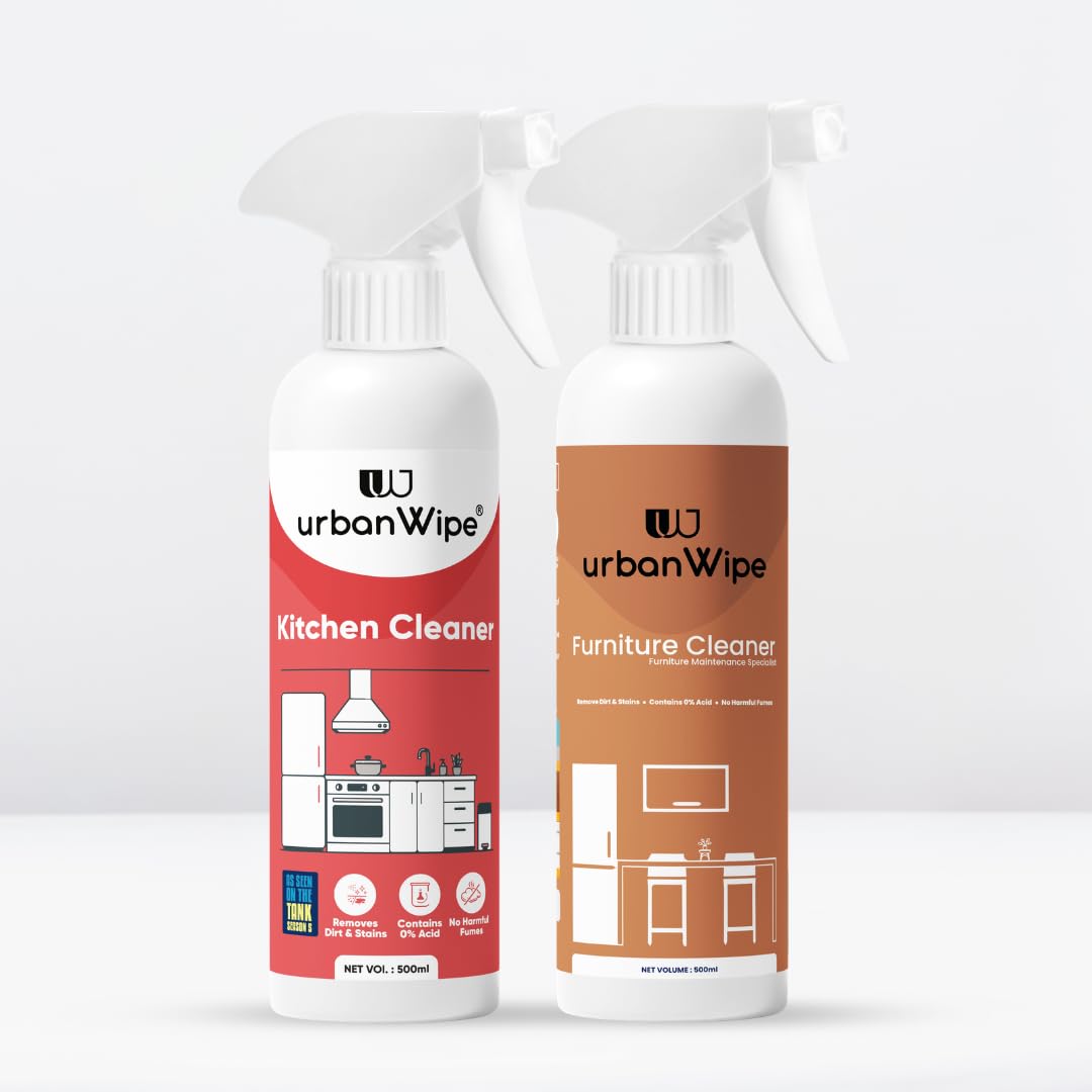 urban Wipe Furniture And Kitchen Cleaner Combo | Furniture Cleaner, Shiner & Conditioner & Kitchen Cleaner Spray | Suitable For All Kitchen Surfaces, Gas Stove, Countertop_(Each 500Ml)-image-22