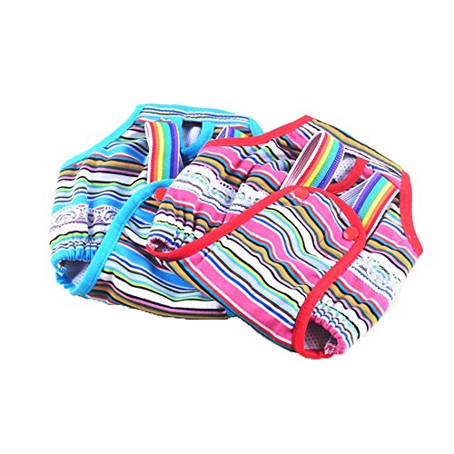 Pet Online Temporada de perro caliente bragas pañal Pañales lavables perrita pequeña almohadilla lindo perro correa menstruación pantalones pantalones de seguridad contra el acoso, azul XXL