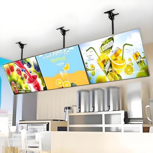 Tabellone luminoso a LED con asta telescopica, espositore pubblicitario da parete per ristoranti, bar, negozi