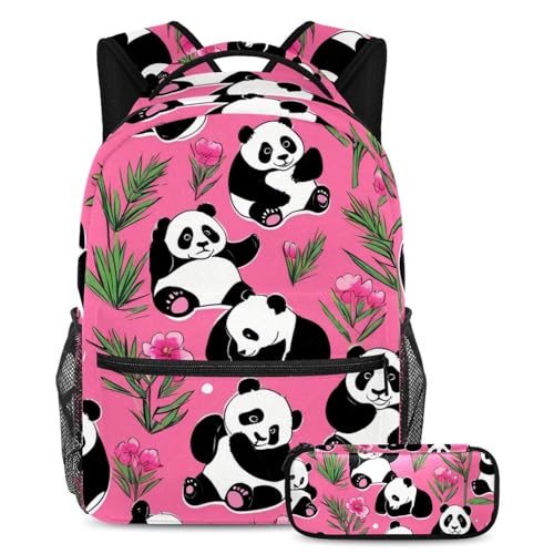 Ensemble sac à dos panda rose et trousse, le cadeau de rentrée idéal