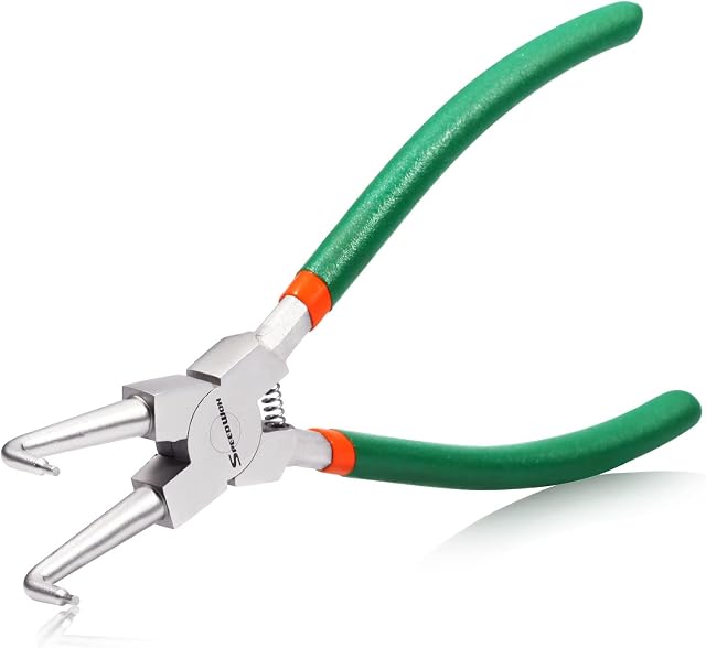 SPEEDWOX Snap Ring Pliers 9-Inch Internal Circlip Pliers Heavy Duty Precision Cir-Clip Retainer Ring Pliers Curved Jaw for Ring Remover Retaining