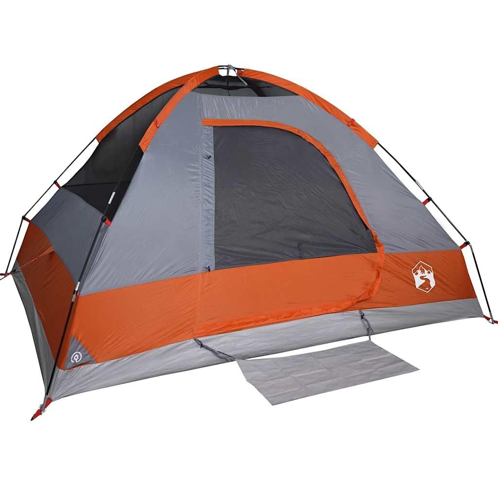 Genérico Tienda de campaña iglú para 4 Personas Impermeable Gris Naranja,Deportes,Actividades al Aire Libre,Camping y Senderismo,Tiendas de campaña-94779
