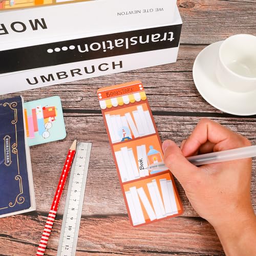 JSRQT 30 Pieces Bookshelf Design Paper Bookmarks Double-Sided Reading Page Markers for Book Lovers Gifts Tracker School Supplies Clips Mark - Image 2