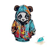 Kawaii Panda Iron On Patch 2.36' x 3.46' | 1-Pack Embroidered Sew On Patches for Clothing, Jeans, Jackets, Backpacks, Hoodies - Cute Animal Applique - Embroidery Patch for Tote Bags, Dresses