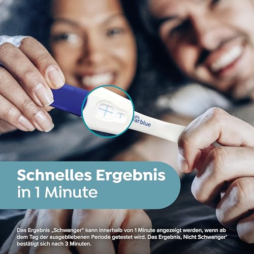Clearblue Schwangerschaftstest, Schnelle Erkennung, Ergebnis innerhalb von 1 Minute, 3 Tests